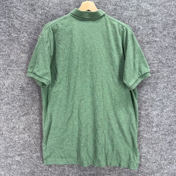 Ralph Lauren Polo Shirt Men L Large Green Button Up Collared Short Sleeve Cotton - Picture 2 of 6